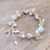 Multi-gemstone beaded bracelet, 'Pastel Mood' - Cultured Pearl and Jasper Beaded Bracelet (image 2b) thumbail