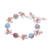 Multi-gemstone beaded bracelet, 'Pastel Mood' - Cultured Pearl and Jasper Beaded Bracelet (image 2d) thumbail