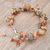 Multi-gemstone beaded bracelet, 'Summer Apricot' - Cultured Pearl and Carnelian Beaded Bracelet (image 2b) thumbail