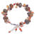 Multi-gemstone beaded bracelet, 'Summer Apricot' - Cultured Pearl and Carnelian Beaded Bracelet (image 2d) thumbail