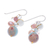 Multi-gemstone beaded earrings, 'Ethereal Treasures' - Jasper Cultured Pearl and Quartz Beaded and Hooked Earrings (image 2c) thumbail