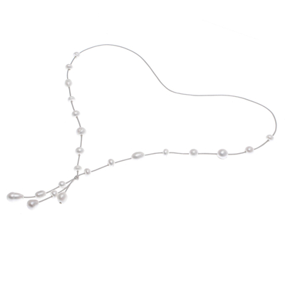 collar con colgante de perlas cultivadas - collar con colgante de perlas cultivadas de agua dulce