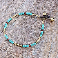 Featured review for Carnelian beaded anklet, Sky Journey