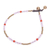 Rose quartz and carnelian beaded anklet, 'Sweetest Friend' - Rose Quartz and Carnelian Beaded Anklet (image 2d) thumbail