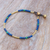 Lapis lazuli and serpentine beaded anklet, 'Celestial Gift' - Lapis Lazuli and Serpentine Beaded Anklet (image 2) thumbail