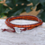 Carnelian and leather wrap bracelet, 'Inner Sunbeam' - Carnelian and Leather Beaded Wrap Bracelet (image 2) thumbail