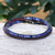Garnet and sodalite wrap bracelet, 'Thunder Clouds' - Garnet and Sodalite Beaded Wrap Bracelet (image 2b) thumbail
