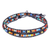 Agate and leather wrap bracelet, 'Chase the Rainbow' - Agate and Leather Beaded Wrap Bracelet (image 2d) thumbail