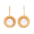 Gold-plated cultured pearl dangle earrings, 'Morning Pearl' - Gold-Plated Cultured Pearl Dangle Earrings (image 2a) thumbail