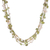 Peridot and cultured pearl beaded necklace, 'Floating Sea' - Peridot and Cultured Pearl Cluster Necklace (image 2a) thumbail
