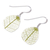 Rubber tree leaf dangle earrings, 'Earthly Delight in Green' - Sterling Silver and Green Rubber Tree Leaf Earrings (image 2c) thumbail