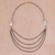 Halskette mit Anhänger aus Rauchquarz und Zuchtperle mit Goldakzenten - Halskette mit Anhänger aus Perlen und Rauchquarz mit Goldakzent