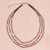 Gold-accented carnelian beaded necklace, 'Midnight Fire' - Gold-Accented Carnelian Beaded Necklace