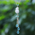 Gold-accented apatite and cultured pearl pendant necklace, 'Undersea Echo in Blue' - Gold-Accented Apatite and Pearl Pendant Necklace