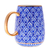 Benjarong porcelain mug, 'Blue Heaven' - Hand Painted Benjarong Porcelain Mug (image 2a) thumbail