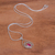Iolite pendant necklace, 'Sense of Calm in Pink' - Iolite and Sterling Silver Pendant Necklace