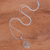 Halskette mit Labradorit-Anhänger - Halskette mit Anhänger aus Labradorit und Sterlingsilber