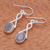 Labradorite dangle earrings, 'Promise Me Love in Iridescent' - Thai Labradorite and Sterling Silver Dangle Earrings