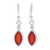 Carnelian dangle earrings, 'Spark Joy in Orange' - Thai Carnelian and Sterling Silver Dangle Earrings