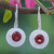 Garnet drop earrings, 'Light at Night in Red' - Artisan Crafted Garnet Drop Earrings