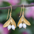 Gold-plated cultured pearl dangle earrings, 'Bearing Fruit' - Gold-Plated Cultured Pearl Dangle Earrings (image 2) thumbail