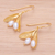 Gold-plated cultured pearl dangle earrings, 'Bearing Fruit' - Gold-Plated Cultured Pearl Dangle Earrings (image 2b) thumbail