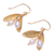 Gold-plated cultured pearl dangle earrings, 'Bearing Fruit' - Gold-Plated Cultured Pearl Dangle Earrings (image 2c) thumbail