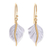 Gold-accented dangle earrings, 'Natural Law' - Gold-Accented Dangle Earrings with Leaf Motif thumbail