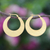Gold-plated hoop earrings, 'Catch the Sun' - Handcrafted Gold-Plated Hoop Earrings (image 2) thumbail