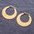Gold-plated hoop earrings, 'Catch the Sun' - Handcrafted Gold-Plated Hoop Earrings (image 2b) thumbail