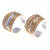Gold-accented half-hoop earrings, 'Sworn Friends' - Gold-Accented Half-Hoop Earrings from Thailand thumbail