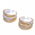 Gold-accented half-hoop earrings, 'Sworn Friends' - Gold-Accented Half-Hoop Earrings from Thailand (image 2b) thumbail