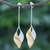 Gold-accented dangle earrings, 'Twist and Shout' - Gold-Accented Sterling Silver Dangle Earrings (image 2) thumbail