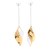 Gold-accented dangle earrings, 'Twist and Shout' - Gold-Accented Sterling Silver Dangle Earrings thumbail