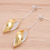Gold-accented dangle earrings, 'Twist and Shout' - Gold-Accented Sterling Silver Dangle Earrings (image 2b) thumbail