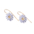 Gold-accented drop earrings, 'Midsummer Daisy' - Gold-Accented Drop Earrings with Floral Motif (image 2c) thumbail