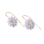 Gold-accented drop earrings, 'Midsummer Daisy' - Gold-Accented Drop Earrings with Floral Motif