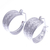 Sterling silver half-hoop earrings, 'Weave Your Spell' - Sterling Silver Half-Hoop Earrings with Woven Motif