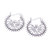 Sterling silver hoop earrings, 'Antique Glow' - Artisan Crafted Sterling Silver Hoop Earrings