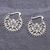Sterling silver hoop earrings, 'Antique Glow' - Artisan Crafted Sterling Silver Hoop Earrings