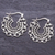 Sterling silver hoop earrings, 'Eternal Life' - Hand Crafted Sterling Silver Hoop Earrings