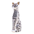 Porcelain vase, 'Zebra Cat' - Gilded Porcelain Cat Vase (image 2c) thumbail
