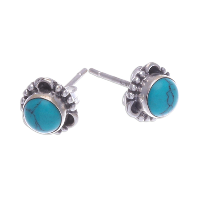 Gemstone stud earrings, 'First Taste' (set of 3) - Gemstone and Sterling Silver Stud Earrings (Set of 3)