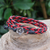 Leather wrap bracelet, 'Cool Hand' - Leather and Karen Silver Wrap Bracelet (image 2) thumbail