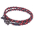 Leather wrap bracelet, 'Cool Hand' - Leather and Karen Silver Wrap Bracelet (image 2c) thumbail