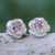 Sapphire stud earrings, 'Great Beauty in Pink' - Handcrafted Pink Sapphire Stud Earrings (image 2) thumbail