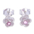 Sapphire stud earrings, 'Great Beauty in Pink' - Handcrafted Pink Sapphire Stud Earrings thumbail