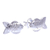 Sterling silver stud earrings, 'Bubble Blower' - Thai Sterling Silver Stud Earrings with Fish Motif