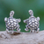 Sterling silver stud earrings, 'Slow Motion' - Thai Sterling Silver Stud Earrings with Turtle Motif