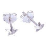 Sterling silver stud earrings, 'Seeing Stars' (set of 3) - Sterling Silver Stud Earrings with Star Motif (Set of 3)